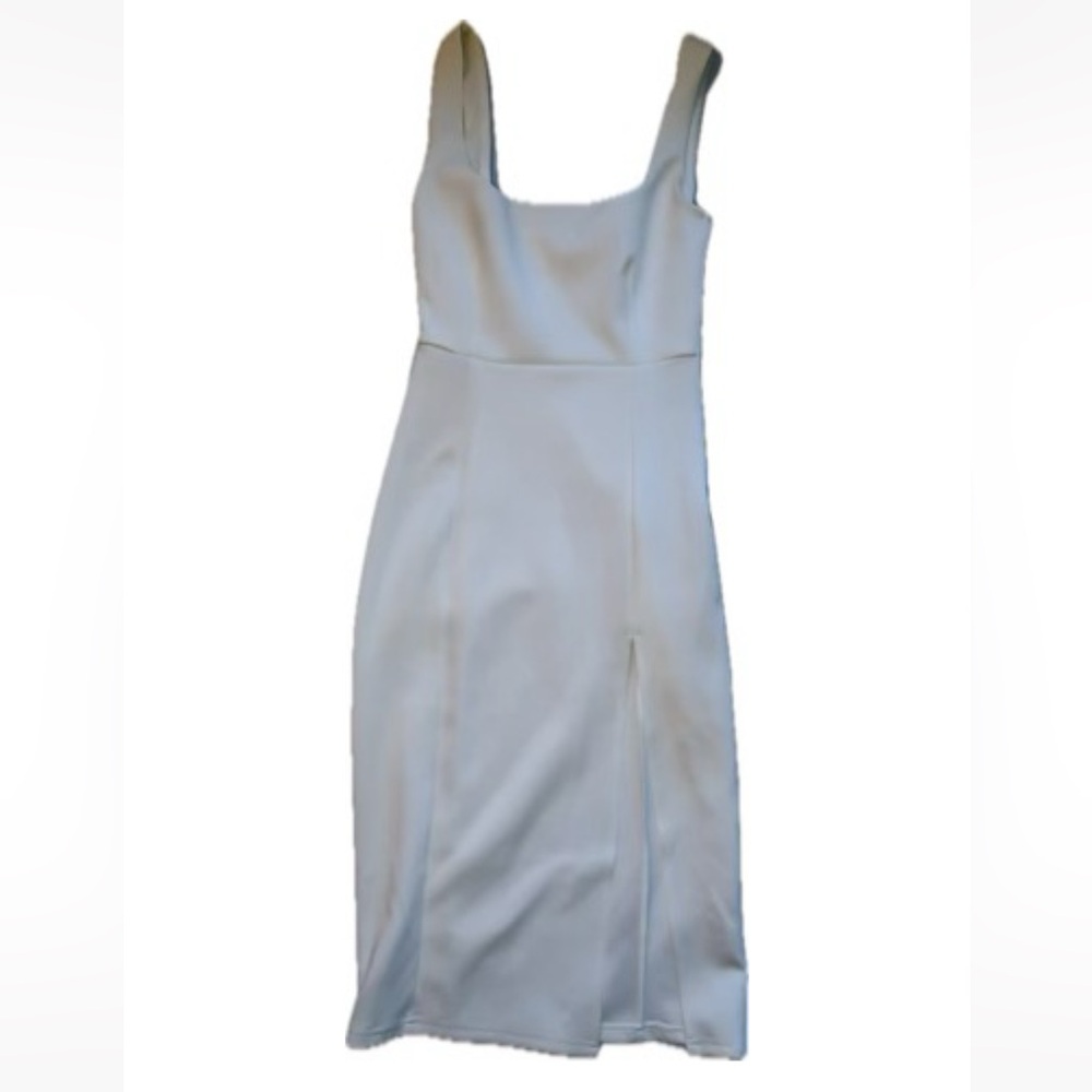 White Midi Dress with Slit - GREAT Condition